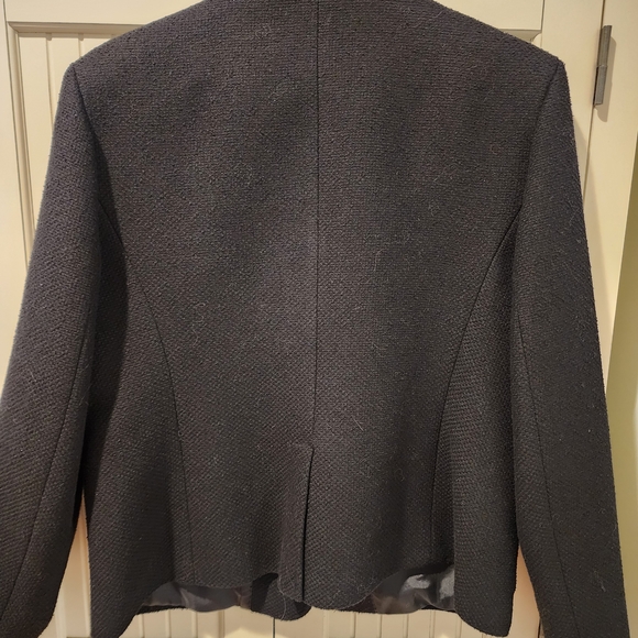 Mango Black Women's Pocket Tweed Jacket XL NWT - Picture 4 of 6